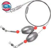 Egg Fishing Sinker Weight Rigs- 4/8Pcs Flounder Rig Saltwater Stainless Steel F