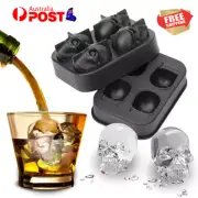 Large DIY 3D Skull Ice Silicone Mold Whiskey Wine Cube Tray Ball Maker