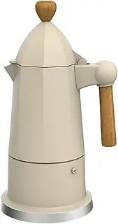 Yajuyi 6-Cup Moka Pot Aluminum Coffee Maker for Outdoor and Office, White