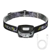 Head Torch LED Headlight COB Camping Headlamp USB Rechargeable Flashlight Lamp
