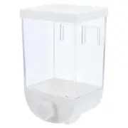 Kitchen Grain Storage Container Cereals Granola Dispenser Hanging Storage Box Storage Case - 1000ml (White)