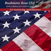 American Flags for Outside 3X5 (Pack of 10) -American Flag 3x5 with Embroidered Stars and Sewn Stripes US Flag 3x5 Heavy Duty Outdoor Made in USA for High Wind- All Weather Flags