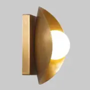 Single Globe Brass Shade Wall Sconce Beside Wall Globe Lamp Fixture