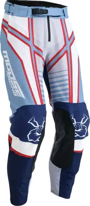 Moose Offroad Agroid S25, textile pants , color: Light Blue/White/Red , size: 40