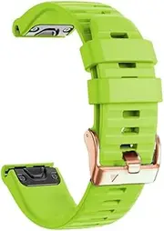 [BKUANE] Rose gold buckle Silicone Watchband for Garmin Fenix 7s 6s Pro 5S 5S Plus Watch 20mm Quick Release Easyfit Replace Wrist Band