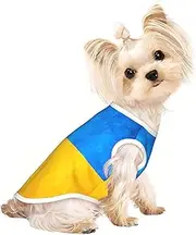 Ukrainian flag print Dog Shirts for Small Dogs Stretchy T-Shirts Lightweight Tank Top Sleeveless Striped Vest