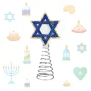 Hanukkah tree topper 4inch Mini Christmas Tree Topper star of david tree topp...