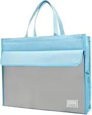 [Generic] File Storage Bag - File Business Briefcase Pouch, Document Bag | A3 File Pouch Storage Tote Bag with Handle, Large Capacity Portable Document Storage Handbag for Documents, Maps, News, Magazines