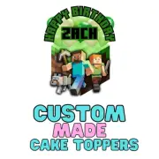 MC Block Game Cake Topper - Cupcake Decoration Bundle - #D1