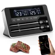 Meat Thermometer Wireless with 2 Probes, 800FT Bluetooth Digital Thermometer ...