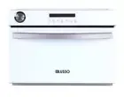 34L Freestanding Stainless Steel White Glass Steam Oven,Built in water reservoir