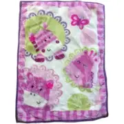 Fleece Plush Soft Throw Blanket - Lightweight Crib Blanket for Baby Bed Loung...