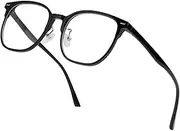Blue Light Filter Glasses Without Prescription Computer Glasses Reduces Eye Strain, Blue Filter Gaming Glasses Transparent for Men and Women, Reduces Headaches and Eye Strain (Retro Colours), black