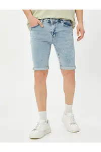 在飛比找ZALORA購物網優惠-Roll Hem Denim Shorts