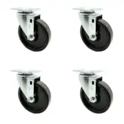 5 Inch Phenolic Wheel Swivel Top Plate Caster Set Service Caster Brand