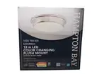 Hampton Bay IKE8091L-5 Savannah 13" Brushed Nickel Selectable LED FlushMount NEW
