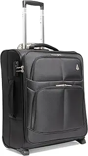 [Aerolite] easyJet British Airways Maximum Allowance 60L Lightweight 2 Wheel Travel Carry On Hand Cabin Luggage Suitcase, Black, 56 cm, Hand Luggage