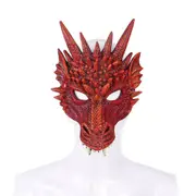 Halloween Carnival Party PU Foam 3D Animal Dragon Mask Red dragon mask