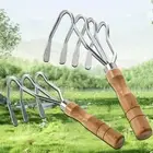 4 Teeth Gardening Hoe Wooden Handle Weeding Rake Garden Yard Farm