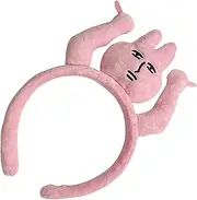 [WOGXN] Headband Clip Grabs Hair,Rabbit Stuffed Animal Toy Hair | Rabbit Hair Clip Funny Rabbit Stuffed Animal Toy Hair For Boys Girls, Halloween Accessories