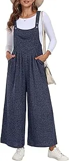 [GRECERELLE] Womens Dungarees Jumpsuit Casual Loose Baggy Harem Romper Sleeveless Playsuits for Women UK with Pockets, Adjustable Straps