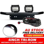 4inch Work Lights Spot Flood Reverse Truck 4WD + 23" License Number Plate Frame