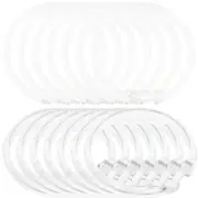 24 Pcs Shower Curtain Hook Circle Rod Curtains Rings Hooks Clear