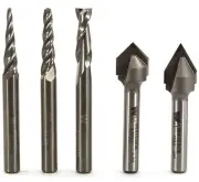 Whiteside 705 5 Piece Small CNC Starter Router Bit Set 1/4" Shanks