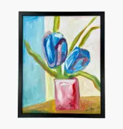 PAINTING ORIGINAL ACRYLIC ON CANVAS PANEL(FRAME INCLUDED)CUBAN ART 16x20”by LISA