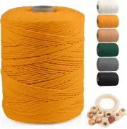 Macrame Braided Cotton Cord Natural Handmade for Craft Wall Hanging Holiday Gift