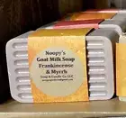 3 Bath Size FRANKINCENSE & MYRRH GOAT MILK Soaps NOOPY'S Emollient Oil & EOs