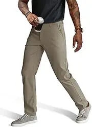 PJ Paul Jones Mens Stretch Golf Pants Quick Dry Lightweight Casual Pants with Pockets