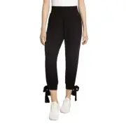 Danskin Women's Size Medium Pleated Tie Ankle Genie Pants Black New!