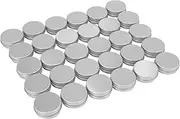 Uniqal 30 Pack Screw Top Lip Balm Tins Containers (1oz)