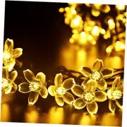 Decorative Fairy Flower String Lights, 33ft 100 LED Plug in Warm White Novelty