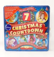 Disney 7 Day Countdown to Christmas Advent Calendar Tin Book Stickers New/Sealed