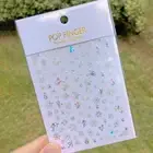 1 Sheet Manicure Sticker Long Lasting Diy Christmas Elk Snowflake Pattern Nail