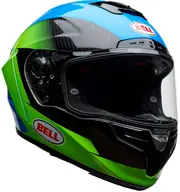 Bell Race Star DLX Flex Corsa, full face helmet , color: Blue/Neon-Green/Black , size: M