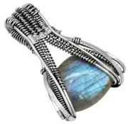 Labradorite 925 Sterling Silver Designer Chain Pendant