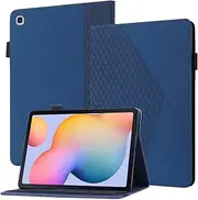 Case for Samsung Galaxy Tab S6 Lite 10.4 2020 Model SM-P610 (Wi-Fi) SM-P615 (LTE) Shock Proof Stand Folio Case Multi- Viewing Angles Card Holder Back Cover Leather for Women Men Blue