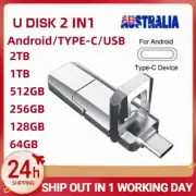 Metal Memory Stick Type C USB Flash Drive 2 in 1 OTG USB C Memory Stick Storage