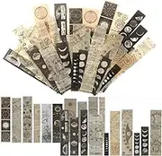 AIEX 40pcs Vintage Astronomy Washi Stickers Journal Aesthetic Stickers Includes Moon Planets Space Solar Galaxy Celestial for Adults Students Diary Notebook Scrapbook