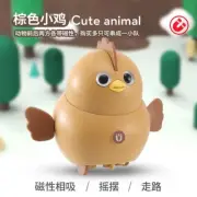 Swinging Magnetic Electronic Pets Walking Toys For Girls Chicken Brown