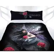 NNEDSZ Anne Stokes Rose Fairy Quilt Cover Set Single