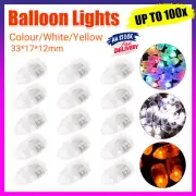 UP 100PCS LED Balloon Lamp Lights Glow Wedding Birthday Christmas Party Carnival