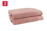 Onkaparinga Set of 2 550GSM Avalon Bath Sheets (Dusty Primrose)