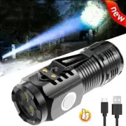 Super Bright Flashlight Three Eyes Clip Light Mini Small Torch Camping Torch USA
