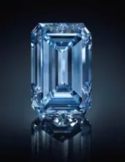 Natural Blue Color Clarity VVS1 2 Ct Lab Grown Diamond Gorgeous Emerald Cut