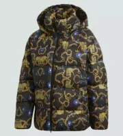 Adidas OS Down Fill Puffer Jacket Women's Size M Leopard Print GD2502 NWT WINTER