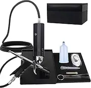 High Pressure Airbrush Kit, Rechargeable Cordless Airbrush Compressor, Dual-Action Handheld Airbrush Gun, Mini Airbrush Set Portable Air Brush for Barber, Nail Art, Makeup, Model Painting